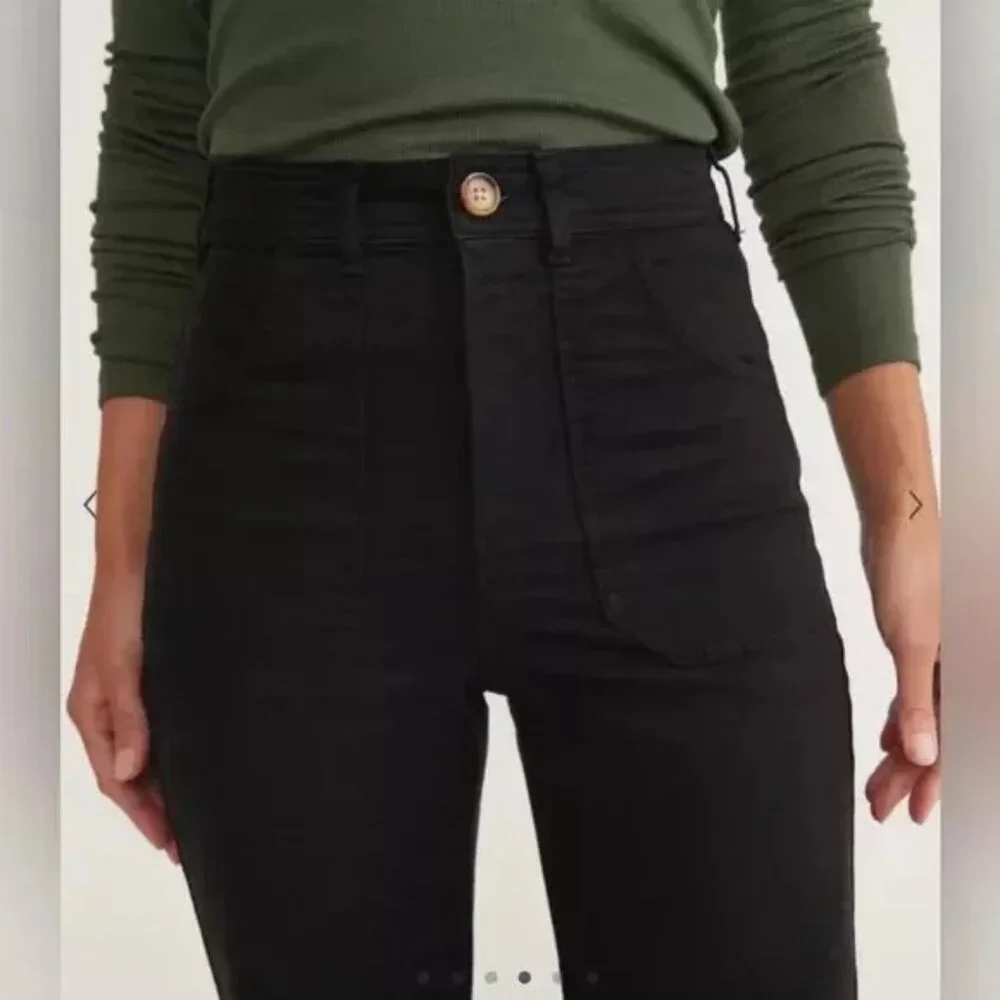 MARINE LAYER Black Bridget Flare Pants Size 0 NEW